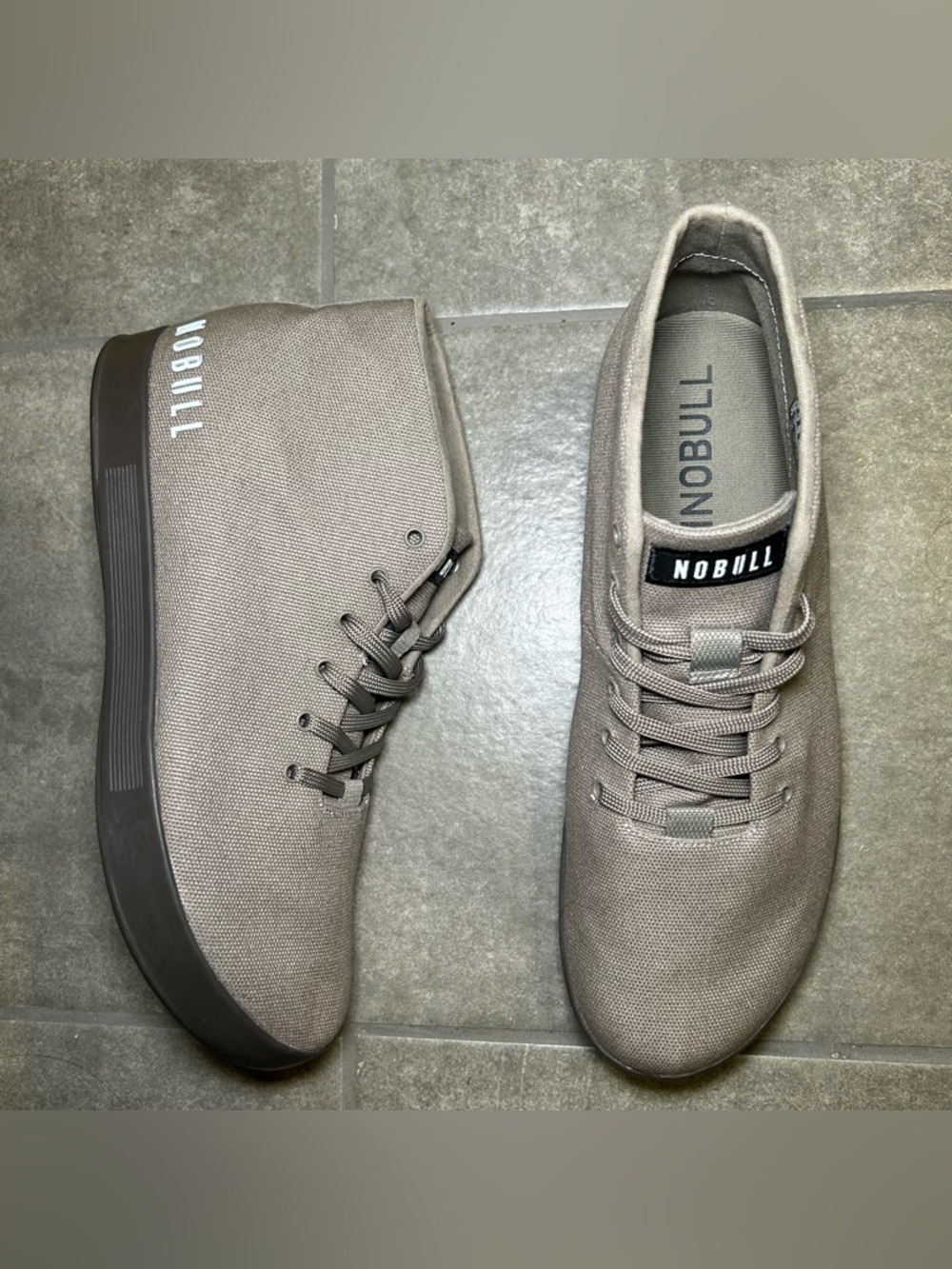 NOBULL Neutral Mid Canvas Trainers Lace Up Athletic Sneakers Men’s Shoe Size 11